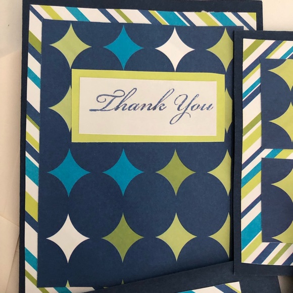 3/$20 NEW 4 Hand Crafted Thank You Cards Blank Inside With Envelopes - Picture 6 of 6